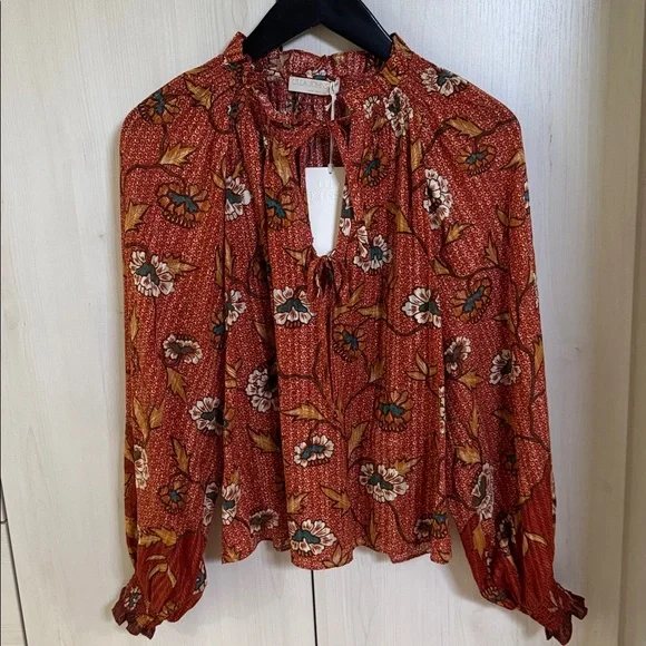 Ulla Johnson Kaitlyn Blouse in Amaryllis, size 0 NWT - Picture 5 of 10